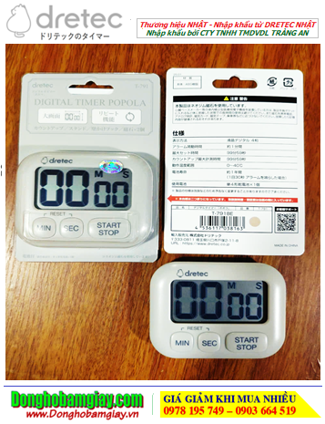 DRETEC T-791BE, Đồng hồ hẹn giờ đếm lùi TIMER DRETEC T-791BE chính hãng